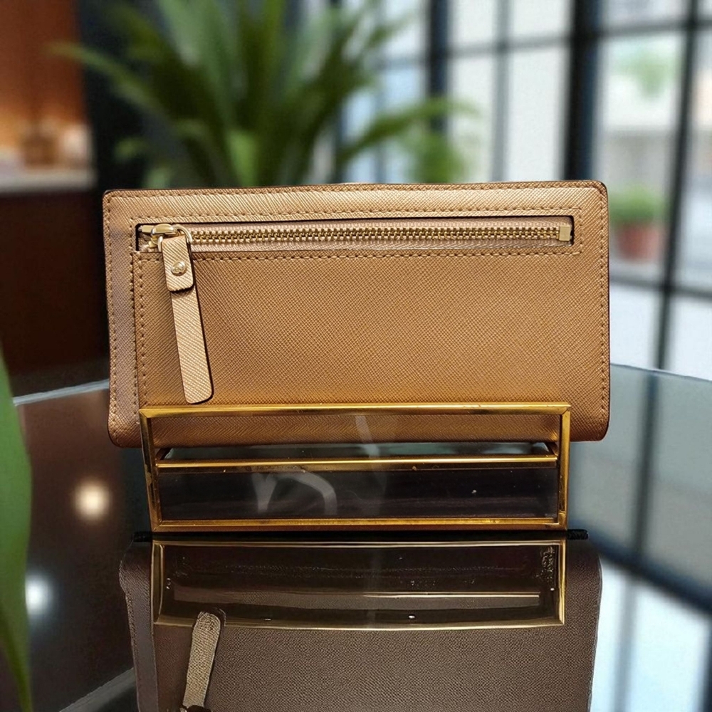 Kate Spade-Leila Continental Zip Wallet (Warm Gingerbread 🤎) - Picture 2 of 5